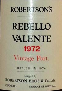 1972 Rebello Valente Vintage Port 1972