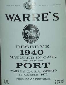 1940 Warres Colheita Port 1940