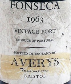 1963 Fonseca Vintage Port 1963