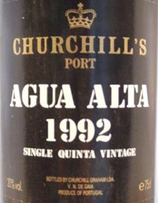 1992 Churchill's Agua Alta Vintage Port 1992